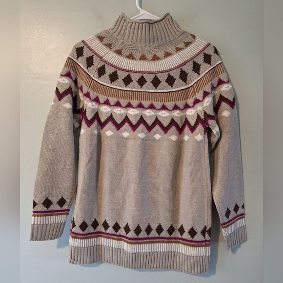 Style & Co Fair Isle Sweater - S - Picture 2 of 6